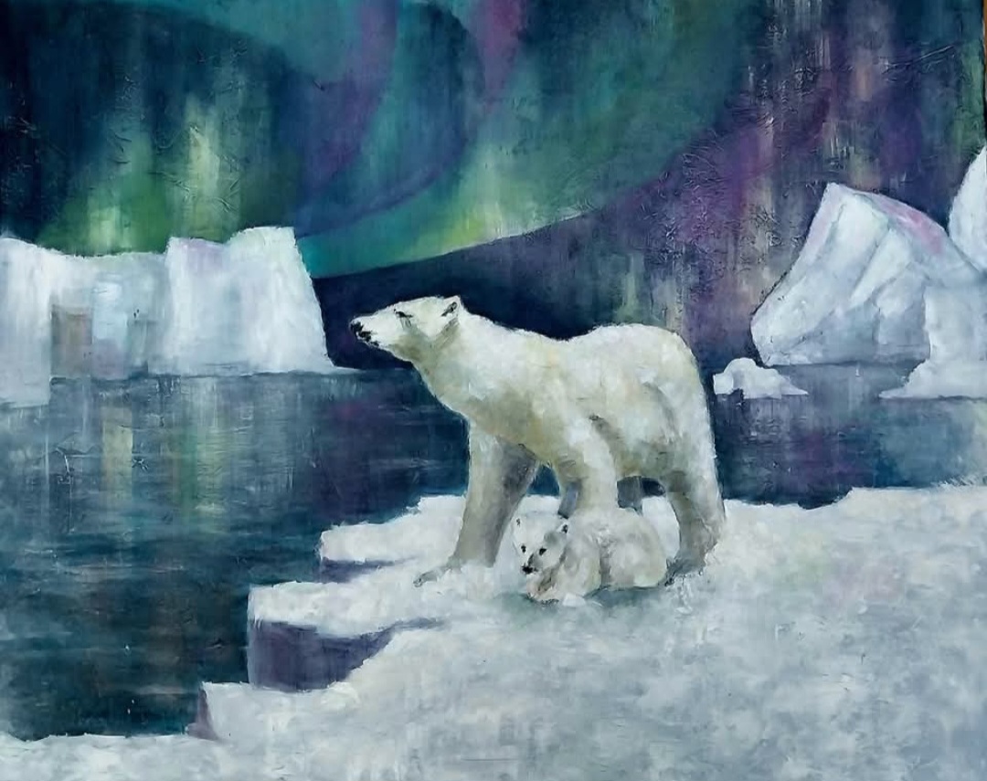 PÅ KANTEN AV VERDEN. Olje. 50 x 60. Kr. 3900,-