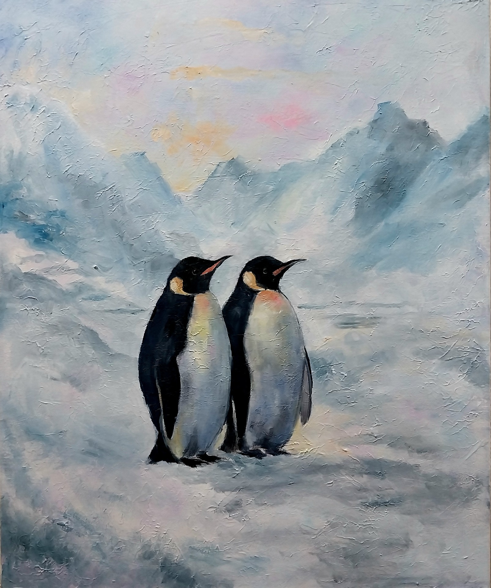 HÅPER VÆRET HOLDER SEG. Olje. 50 x 60. Kr. 3900,- 