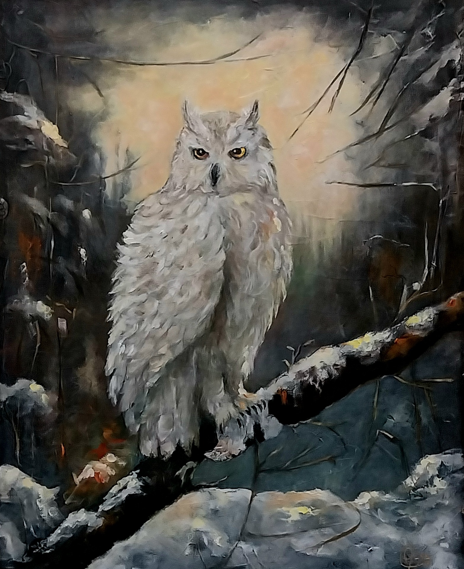 UGLESETT. Olje. 40 x 50. Kr. 3000,-