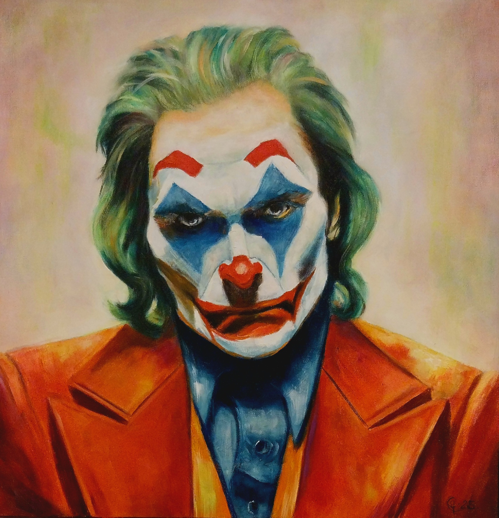 JOKER. Olje. 60 x 60. Kr. 7000,-