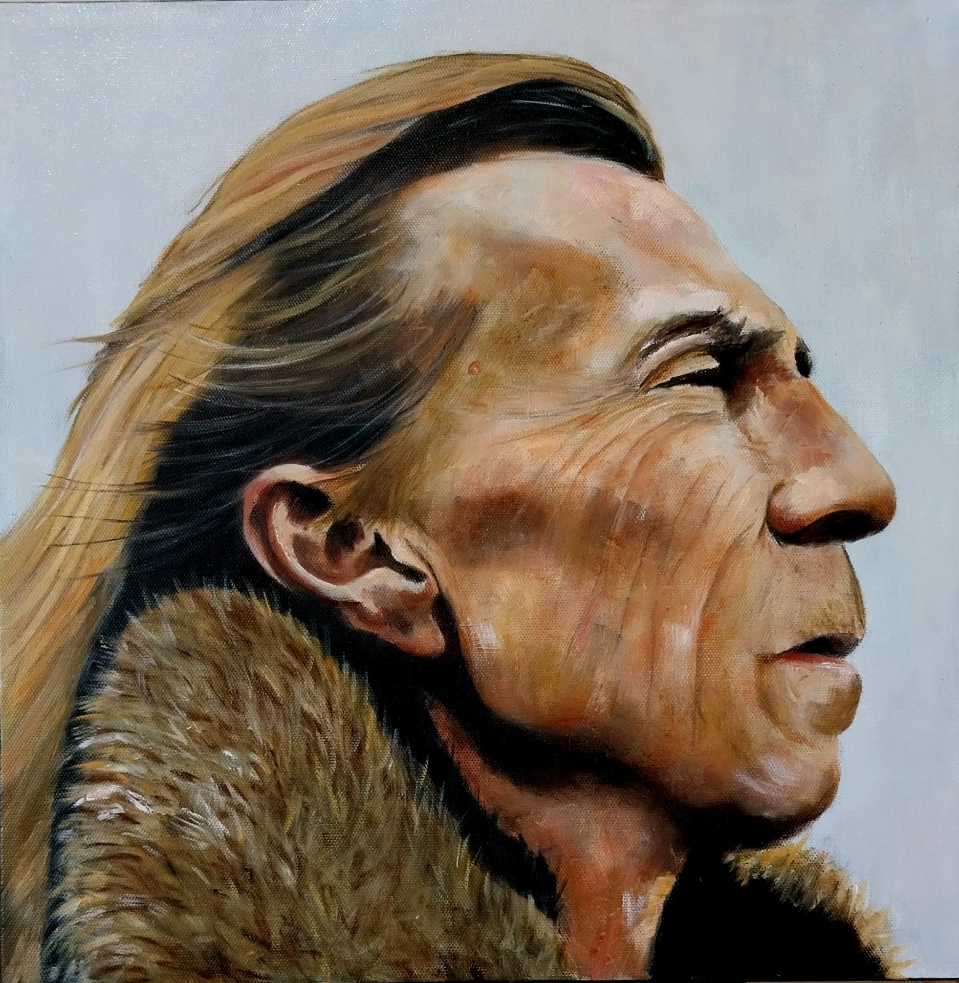 JAHN TEIGEN. Olje. 40 x 40. Kr. 3000,-